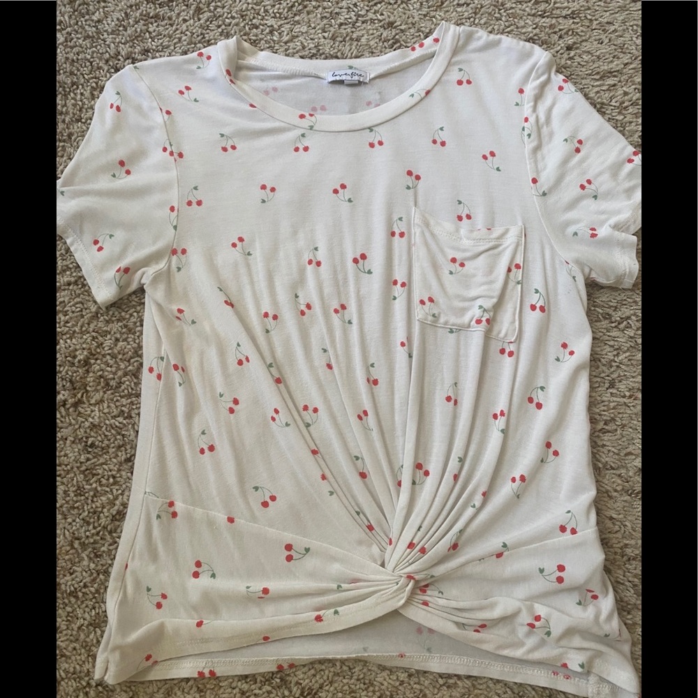 Cherry print tee